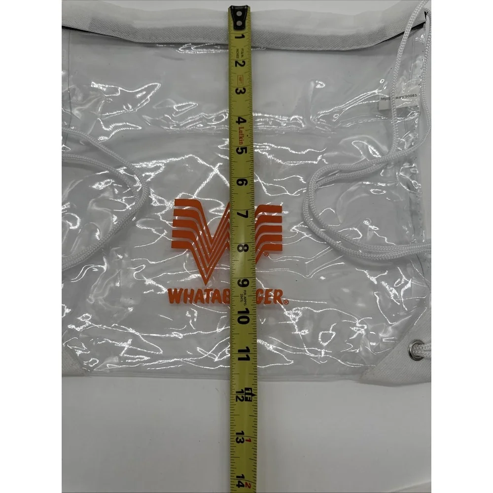 Whataburger clear string backpack with‎ lots of goodies Keychain Sunglasses